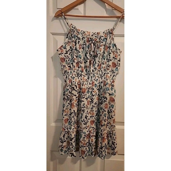 Flowers Dresses & Skirts - Sundress XL Floral Mini Lightweight Breathable Short Crepe Babydoll Ruffle